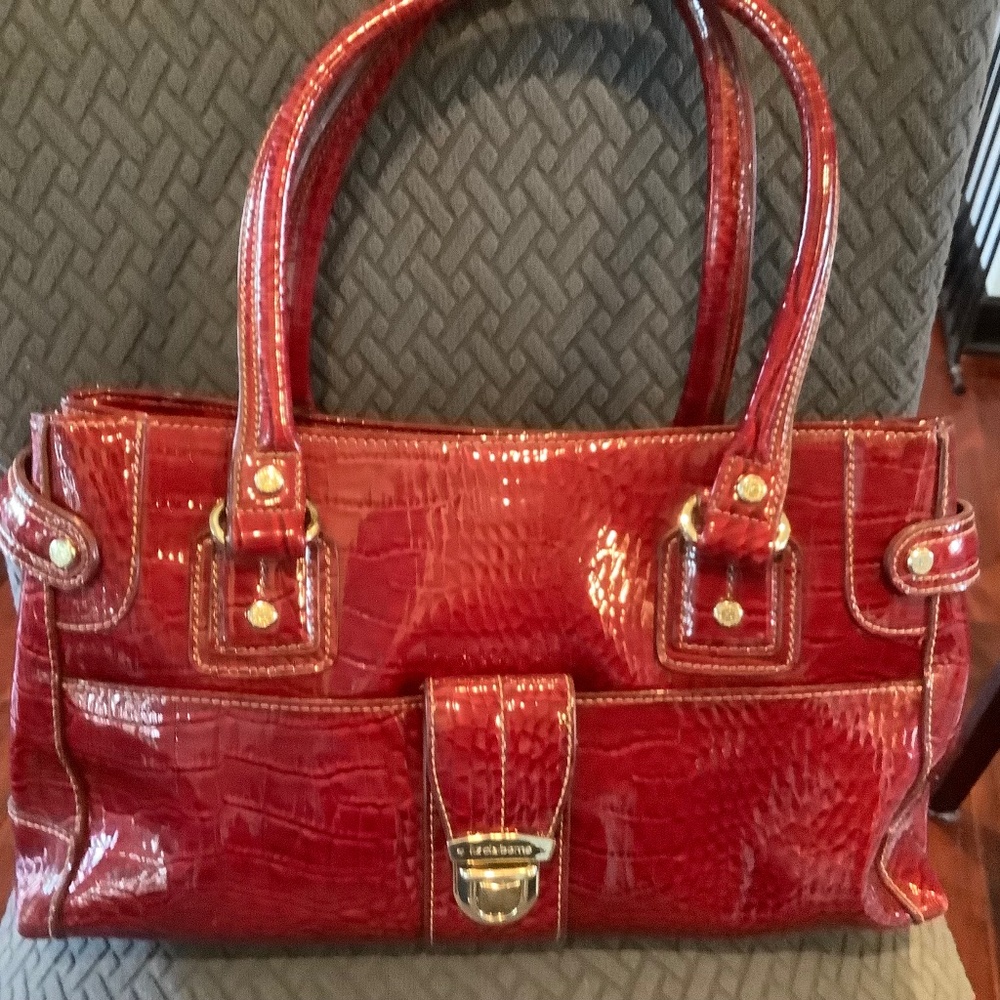 Blood red Liz Claiborne purse